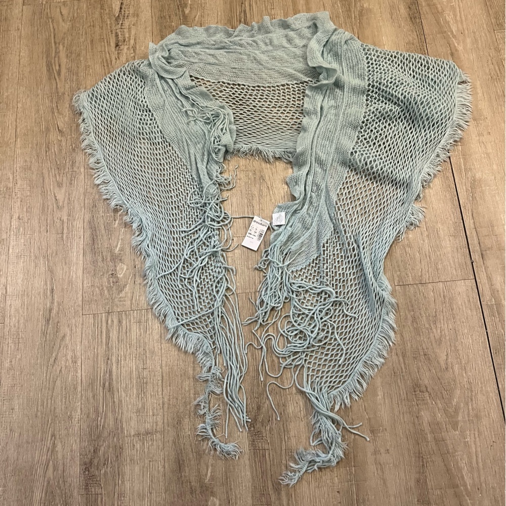 NWT Dressbarn Light Blue Knit Shawl - Picture 4 of 14